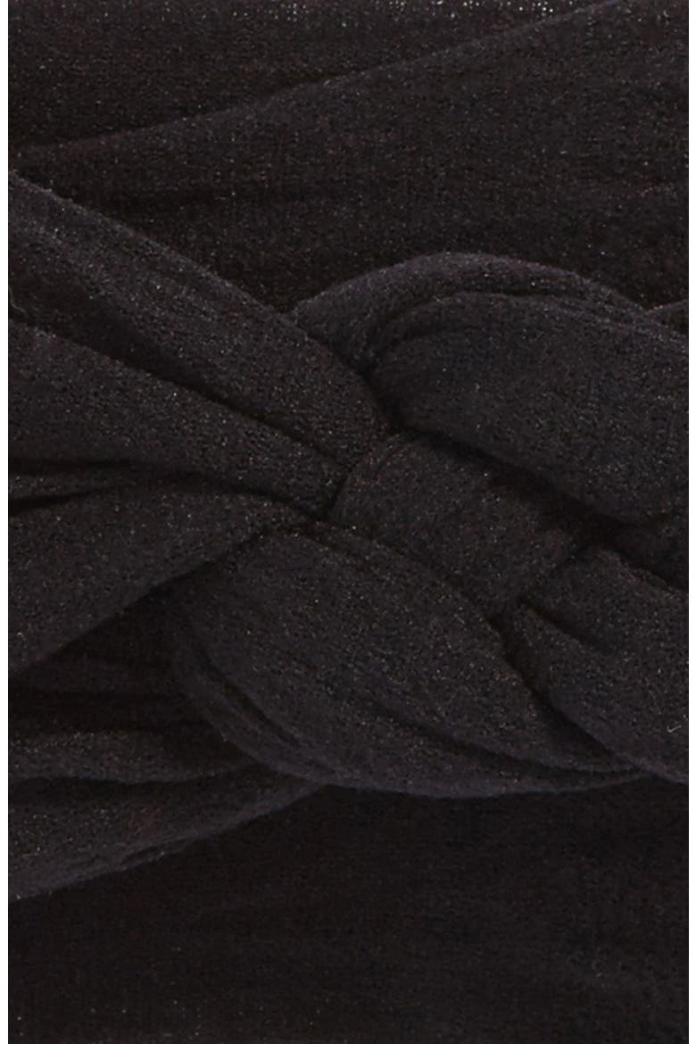 'Sailor Knot' Head Wrap, Alternate, color, BLACK