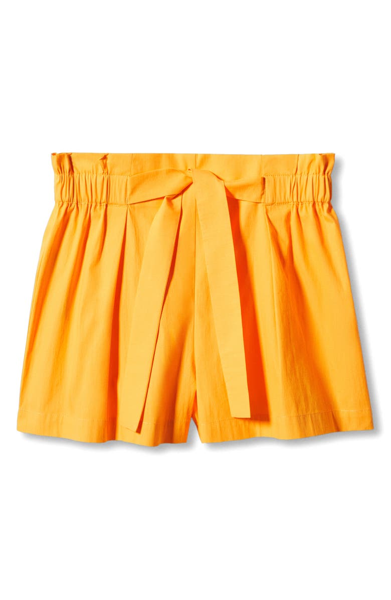 MANGO Bow Paperbag Shorts, Alternate, color, 