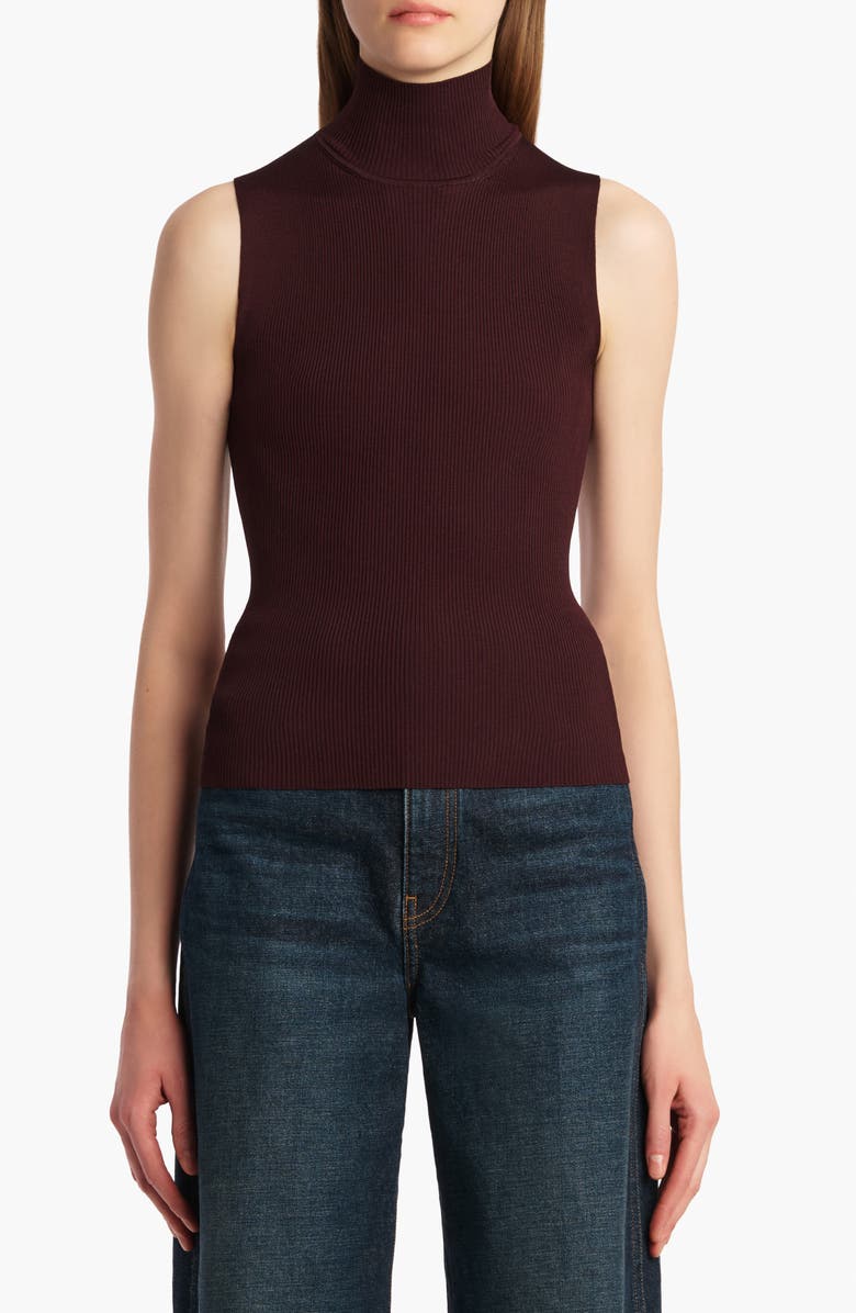 Khaite Benita Rib Top, Main, color, Almandine