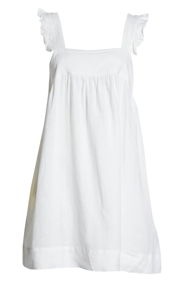 Homebodii Rebecca Sleeveless Linen Nightgown, Alternate, color,