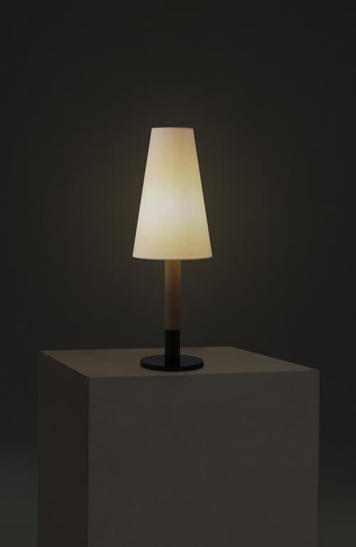 Brightech Arthur 18" Led Table Lamp With Wood Accent And Classic Silhouette, Bulb Included In Neutral