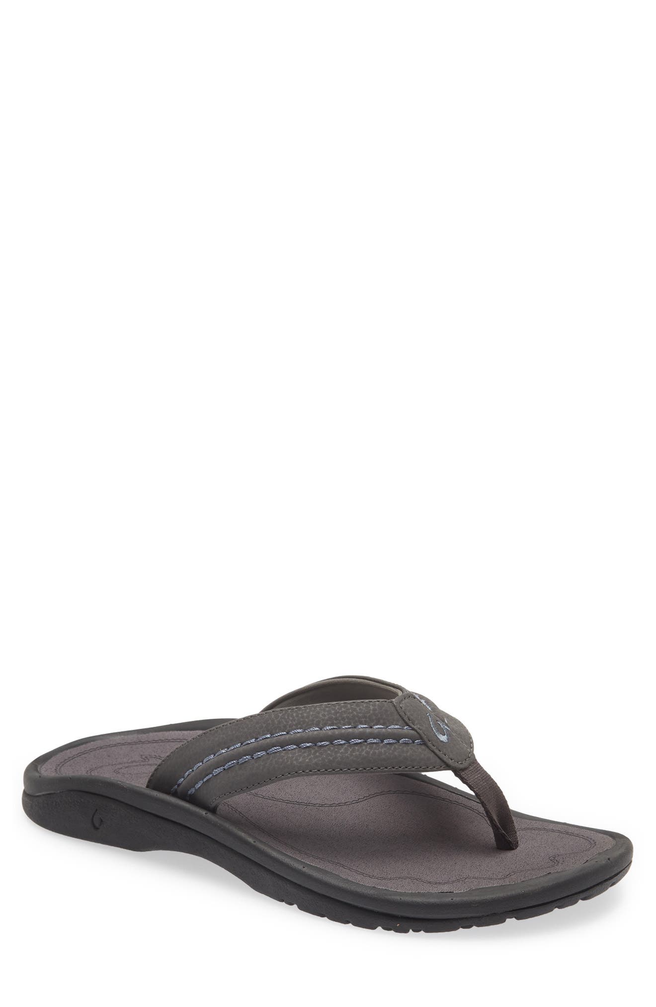 OluKai Hokua Flip Flop, Main, color, Pavement / Pavement