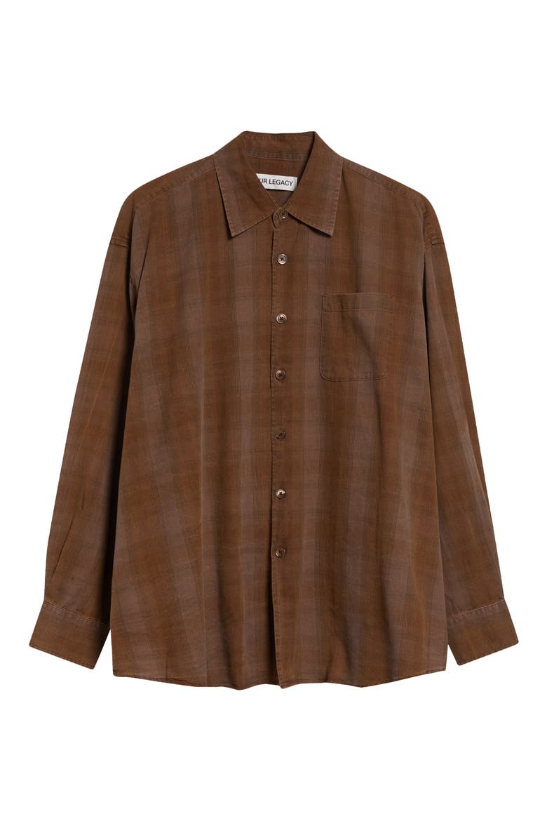 Borrowed Check Cotton Flannel Button-Up Shirt, Alternate, color, DAKOTA FLANNEL CHECK
