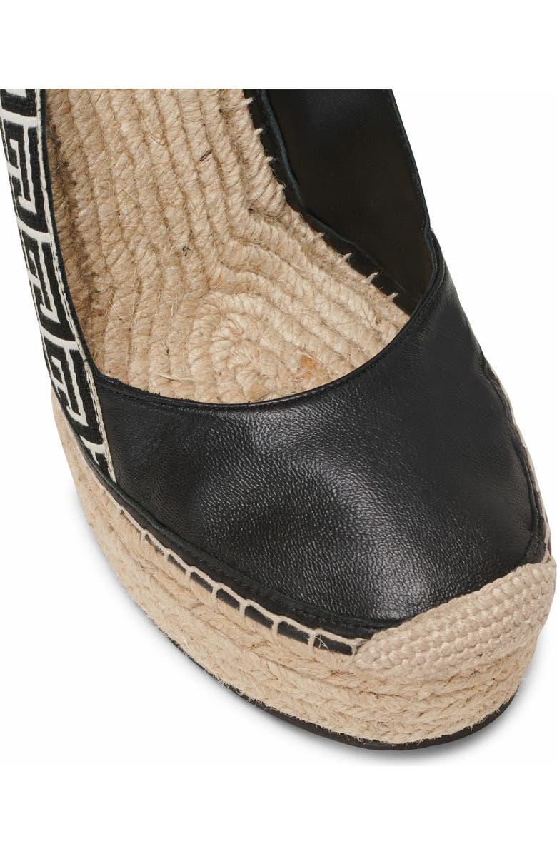 Balmain Alex Monogram Jacquard And Leather Espadrilles, Alternate, color,