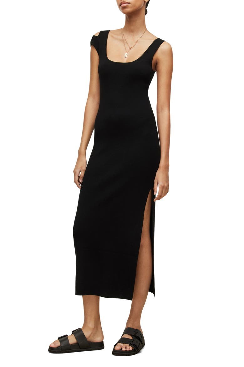 Laurel Tank Maxi Dress, Main, color, BLACK