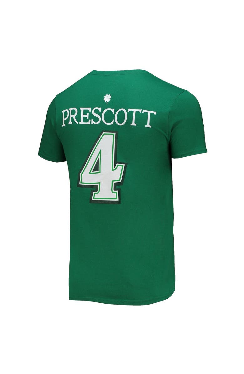FANATICS Men's Fanatics Branded Dak Prescott Green Dallas Cowboys St. Patrick's Day Icon Player T-Shirt, Alternate, color,