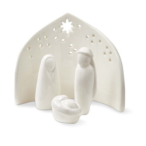 Ceramic Nativity Scene Decorative Holiday Christmas Decor
