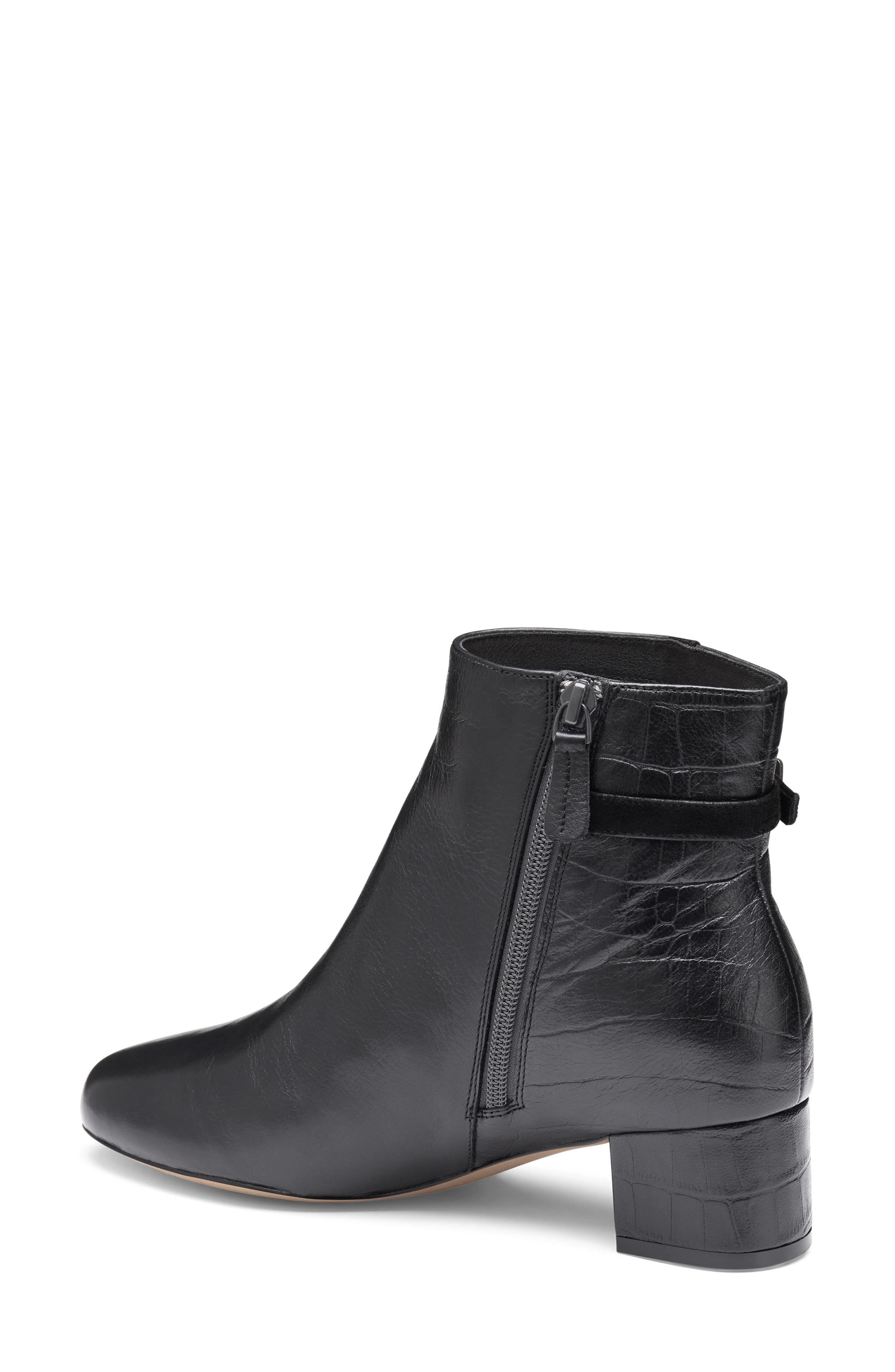 Sienna Belted Bootie, Alternate, color, BLACK NAPPA LEATHER