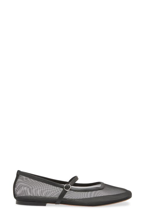 3.1 Phillip Lim Mesh Mary Jane Flat In Black