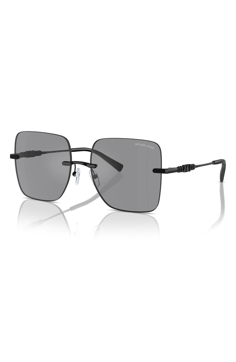 Michael Kors Quebec 55mm Square Sunglasses, Alternate, color, Dark Grey