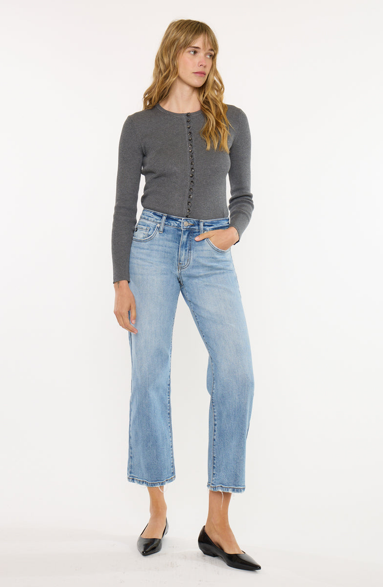 KanCan Melissa High Rise Slim Wide Leg Jeans, Alternate, color, Light Wash