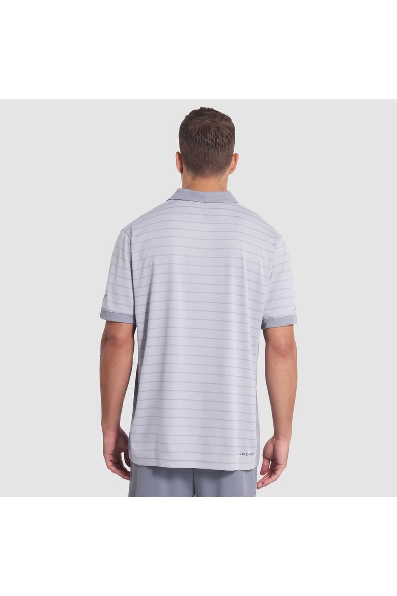 Men's Nike  Wolf Gray Seattle Seahawks 2025 Rivalries Collection Sideline Victory Striped Dri-FIT Polo, Alternate, color, Gray