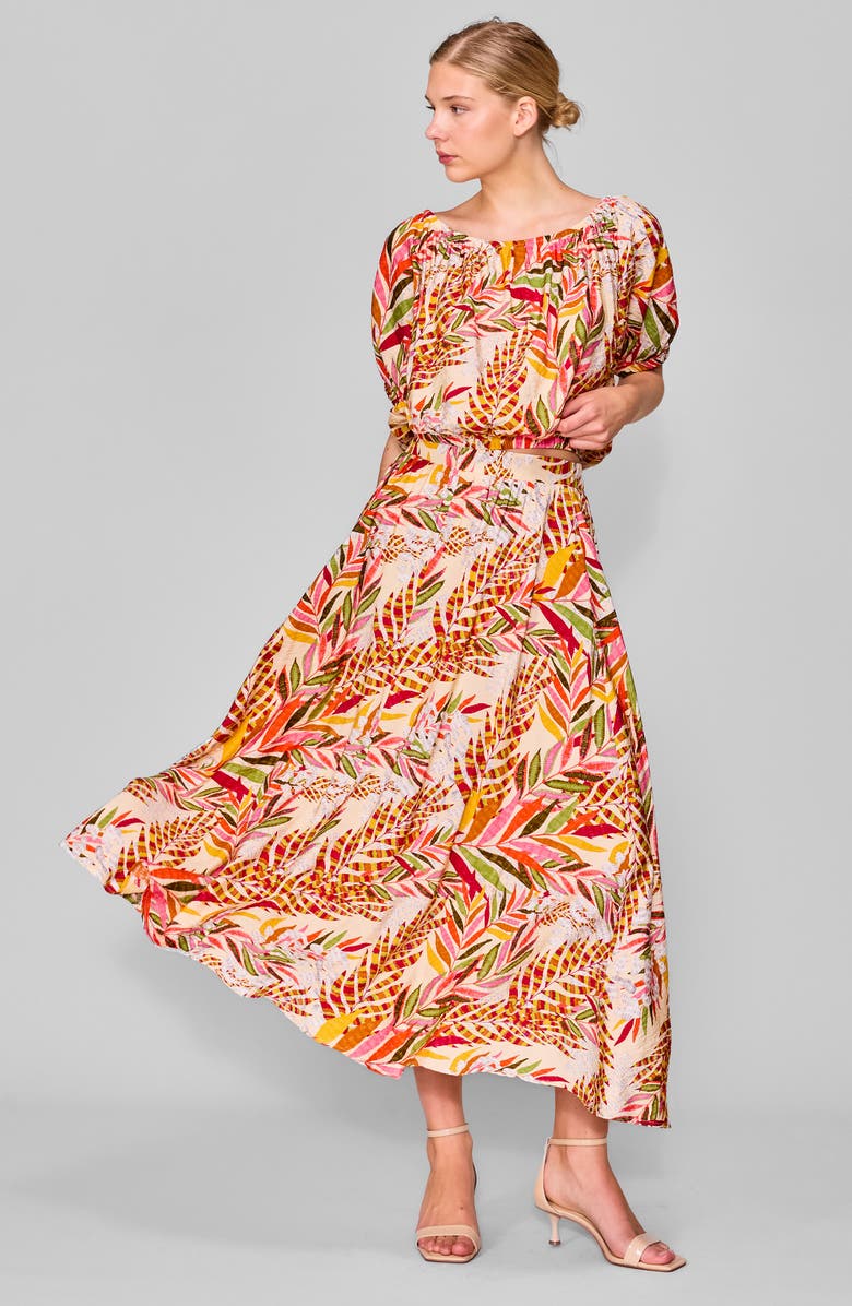 MELLODAY Print Maxi Skirt, Alternate, color, Multi