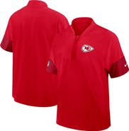 Nike Men's Nike Red Kansas City Chiefs Sideline Short Sleeve Quarter-Zip Performance Coach Jacket
