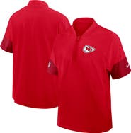 Nike Men's Nike Red Kansas City Chiefs Sideline Short Sleeve Quarter-Zip Performance Coach Jacket