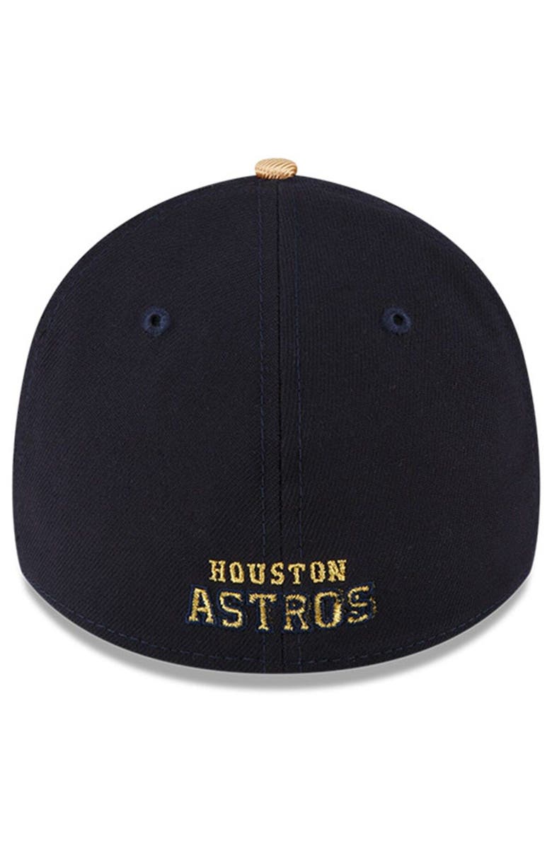 New Era Navy Houston Astros 2023 Gold Collection 39THIRTY Flex Hat, Alternate, color, 