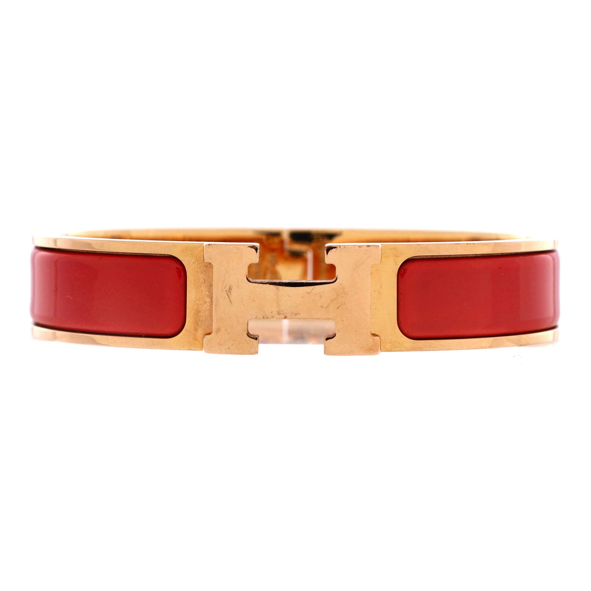 Clic H Bracelet Enamel Narrow, Main, color, Pink