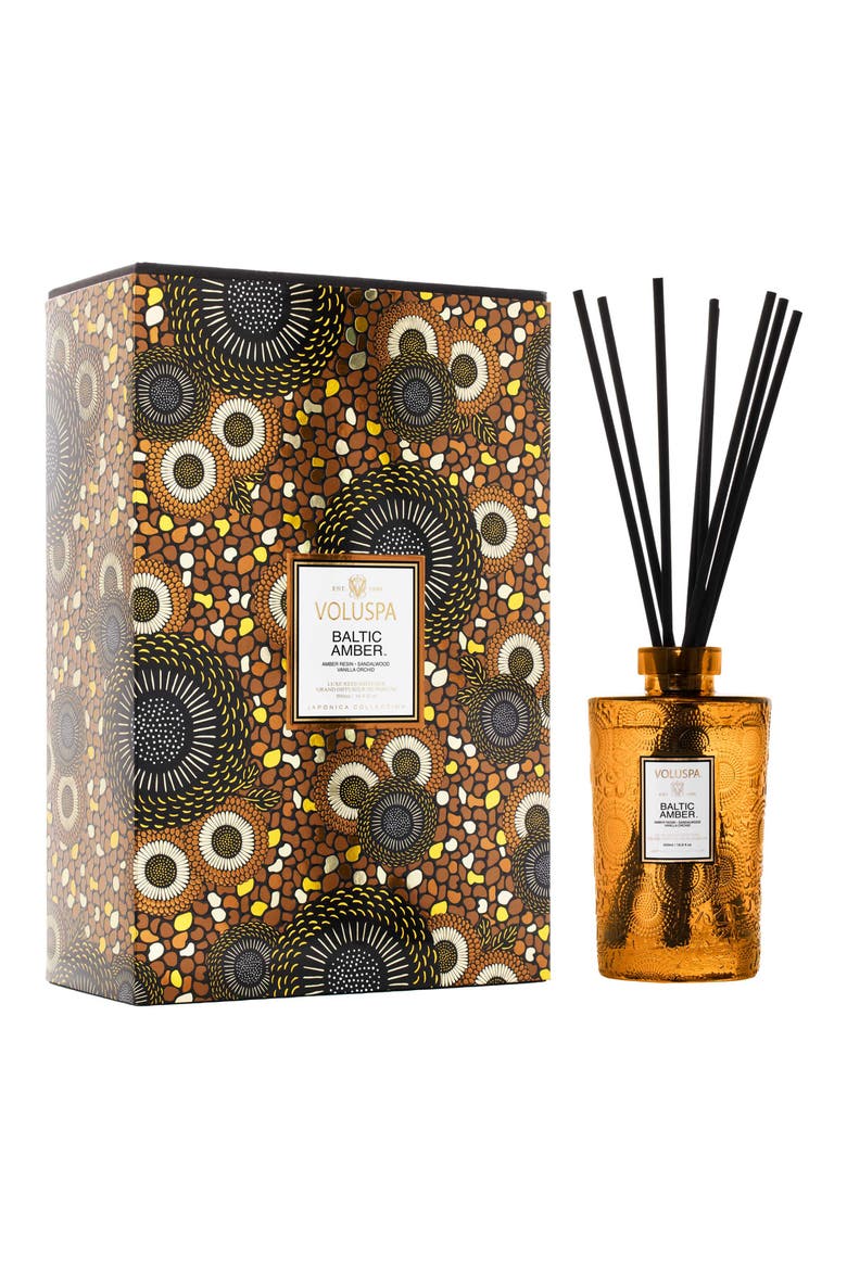 Baltic Amber Luxe Reed Diffuser, Alternate, color, BALTIC AMBER