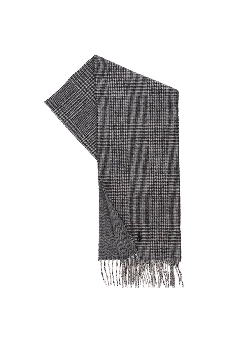 Reversible Menswear Scarf, Main, color, Black/Cream Check