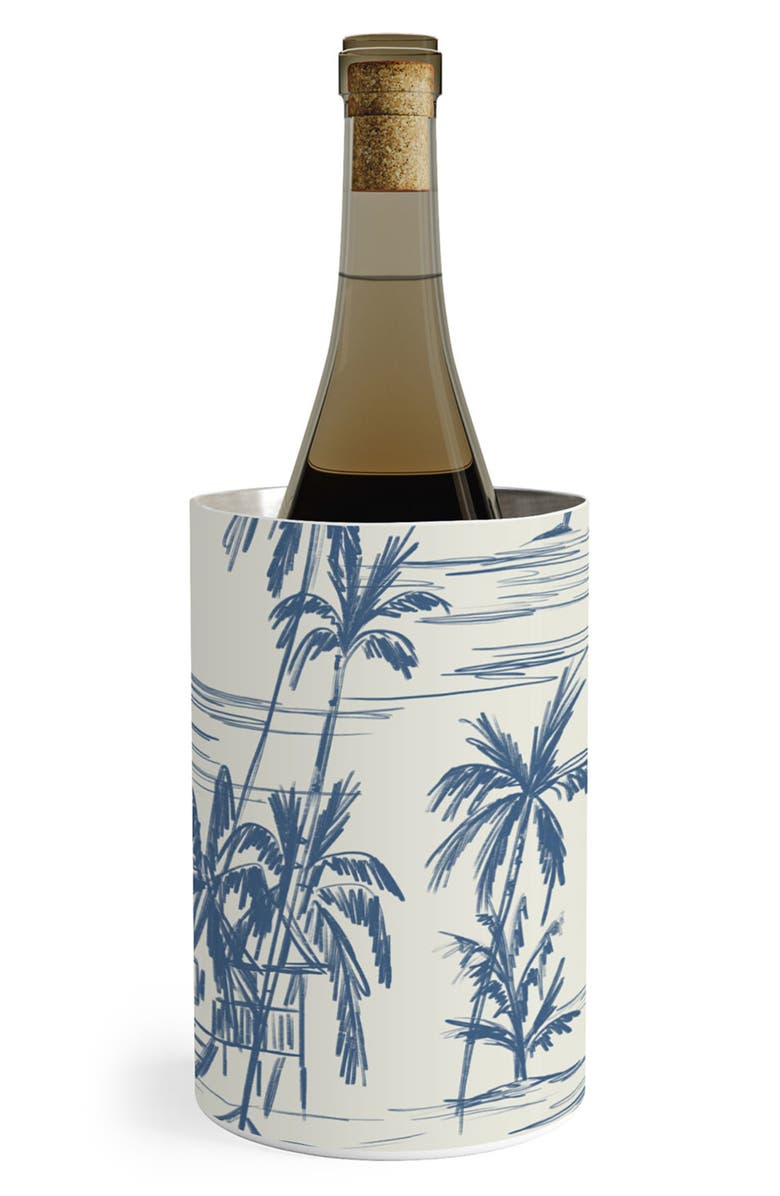 Deny Designs Beach Pattern Stainless Steel Wine Chiller, Main, color, Cream