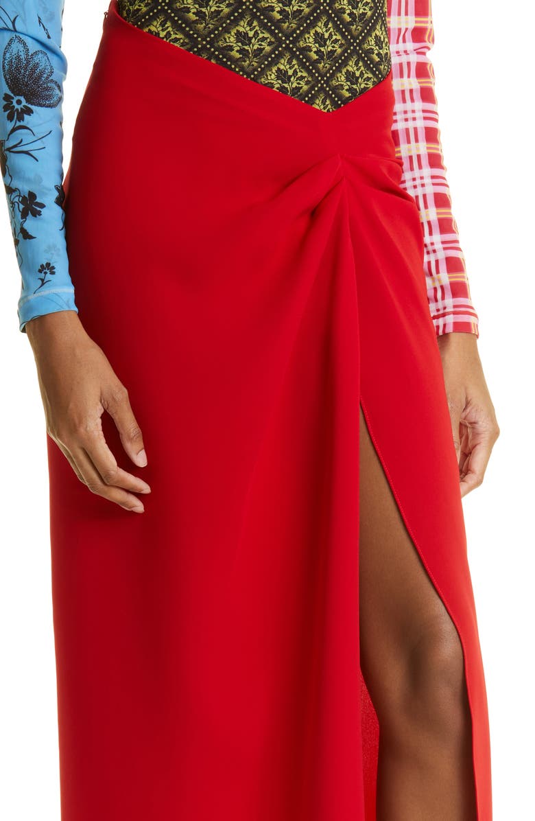 Puppets and Puppets Drape Front Midi Skirt, Alternate, color, 