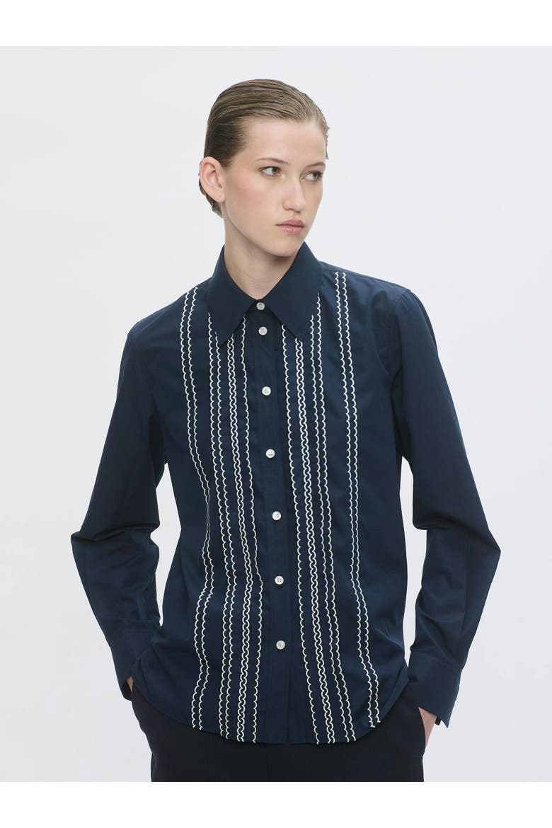 ARLETTY Embroidered shirt, Alternate, color, Blue