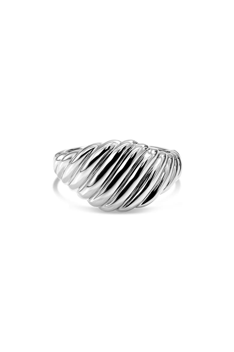 Tapered Rope Band Ring, Main, color, SILVER