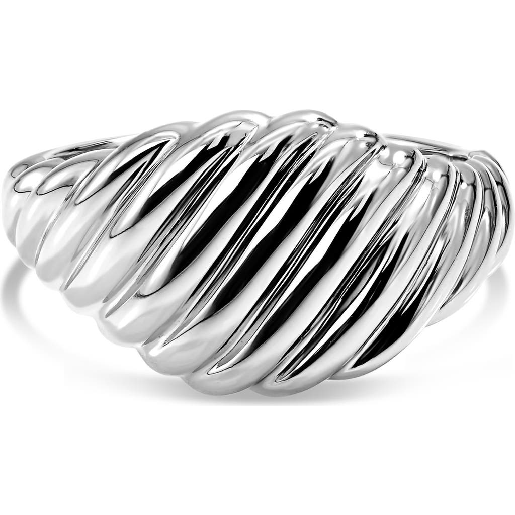 DEVATA Tapered Rope Band Ring in Silver at Nordstrom Rack, Size 9