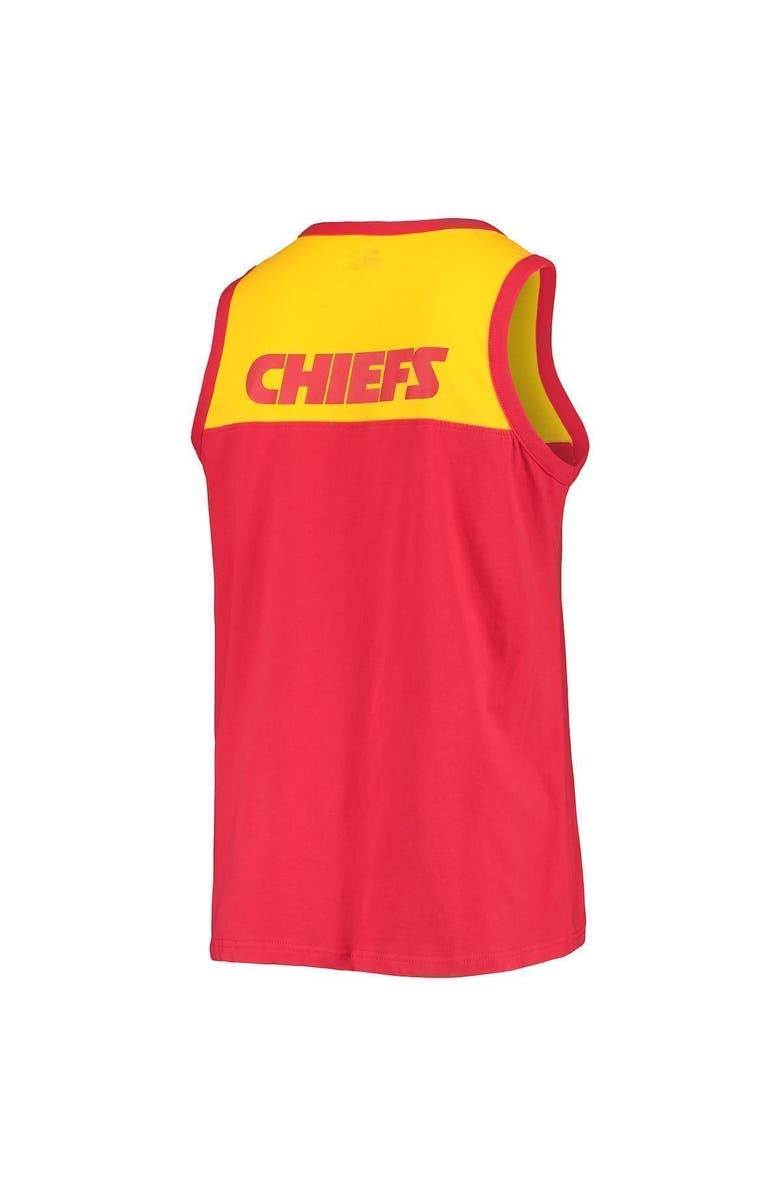 STARTER Men's Starter Red/Gold Kansas City Chiefs Team Touchdown Fashion Tank Top, Alternate, color, Red