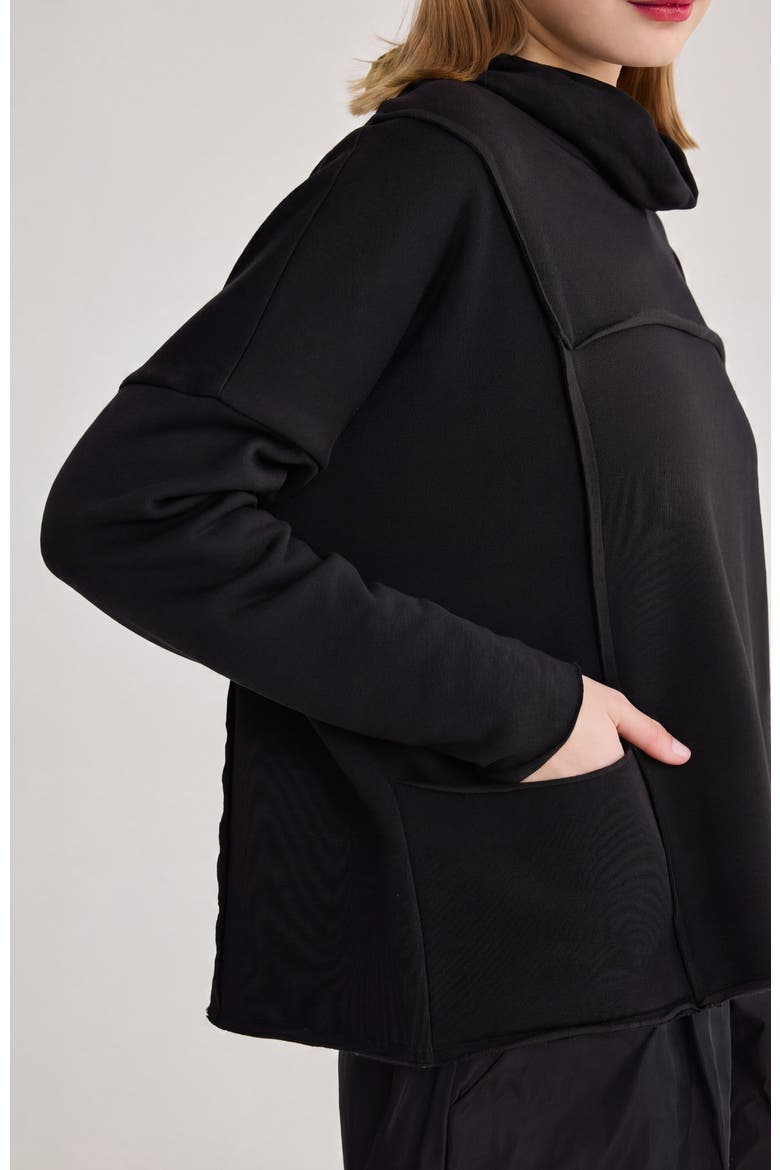 Carmen Cowl Neck Knit Top, Alternate, color, Black