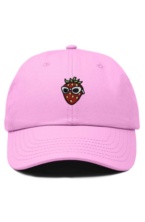 Strawberry Embroidered Casual Cap