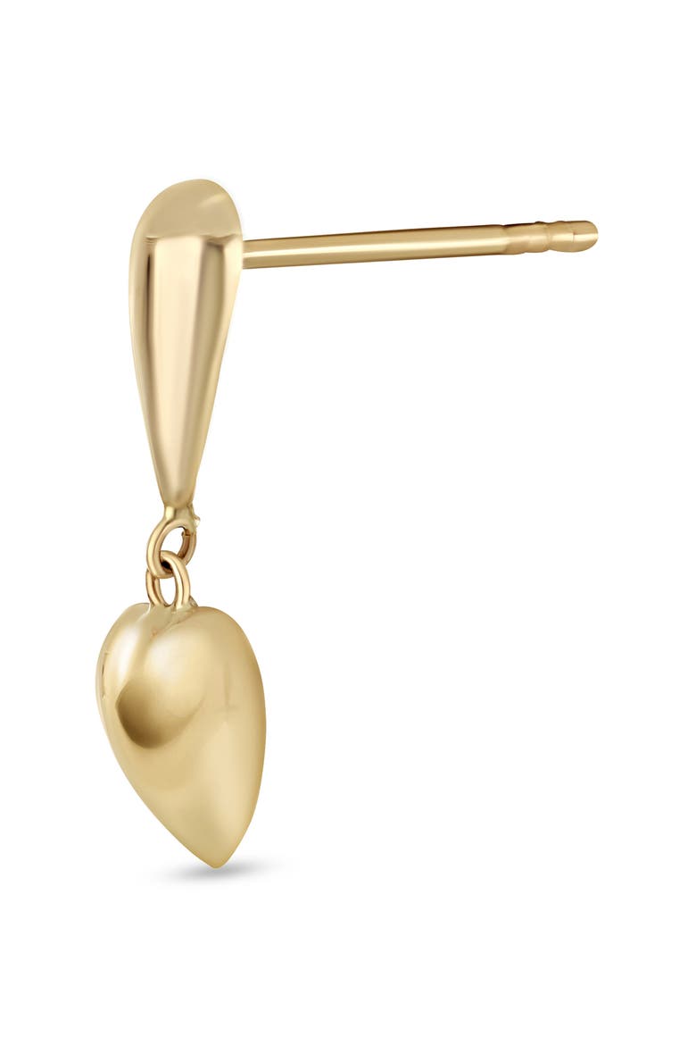 14K Gold Heart Drop Earrings, Alternate, color, 14KY
