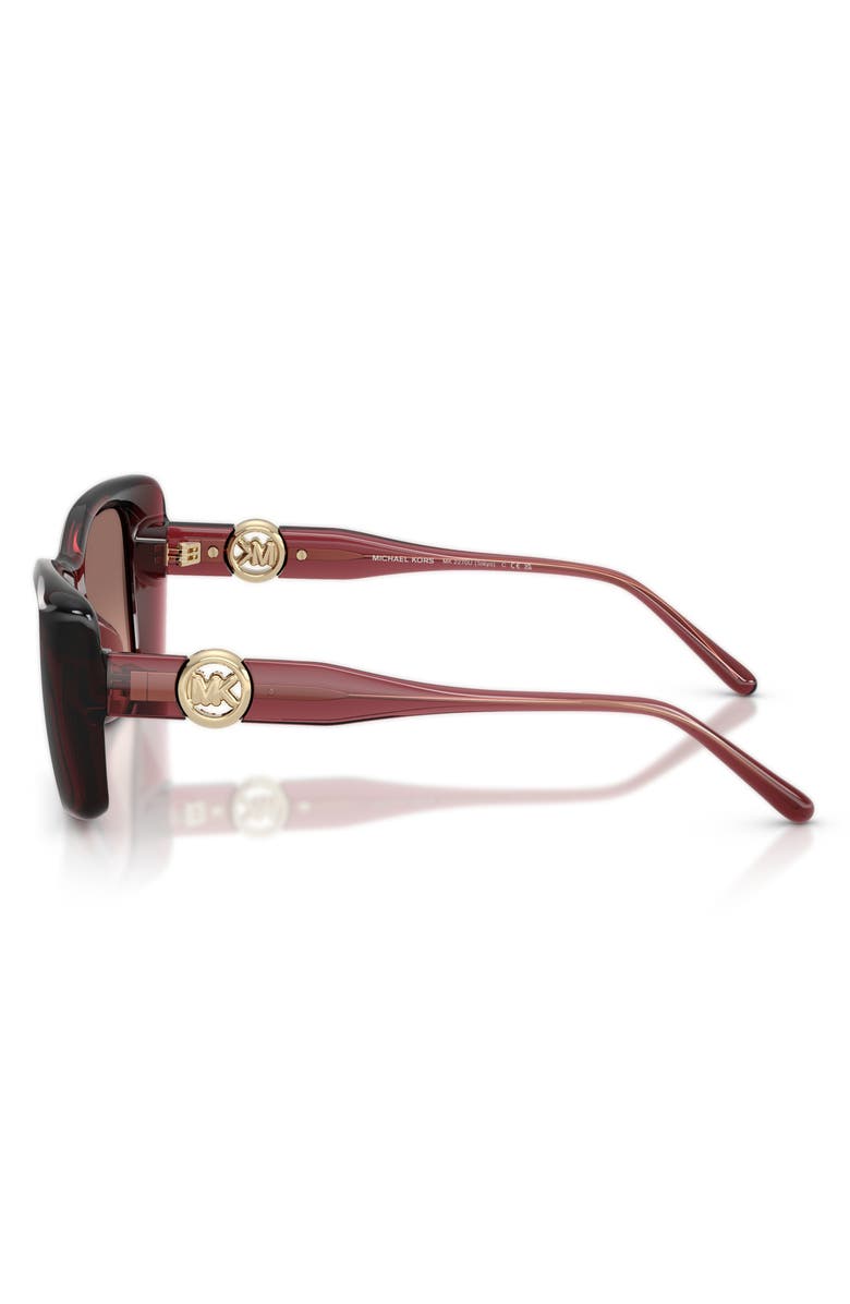 Michael Kors Tokyo 53mm Gradient Square Sunglasses, Alternate, color, Rosewood / Peach Gradient