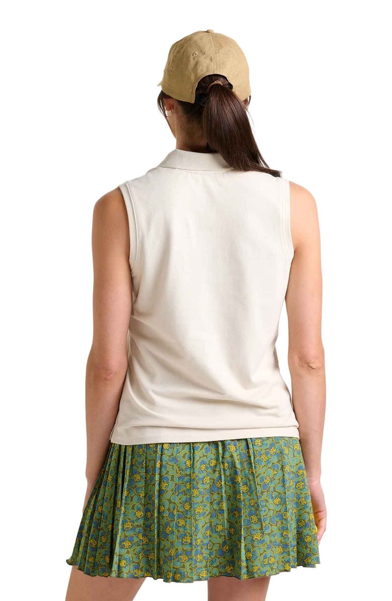 Toad & Co Women's Yerba Sleeveless Polo, Alternate, color, Salt Embroidery