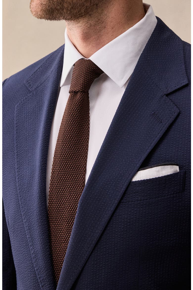 Seersucker Suit Jacket, Alternate, color, Navy