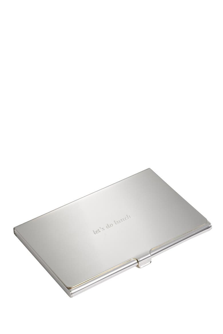 let's do lunch business card holder, Alternate, color, SILVER