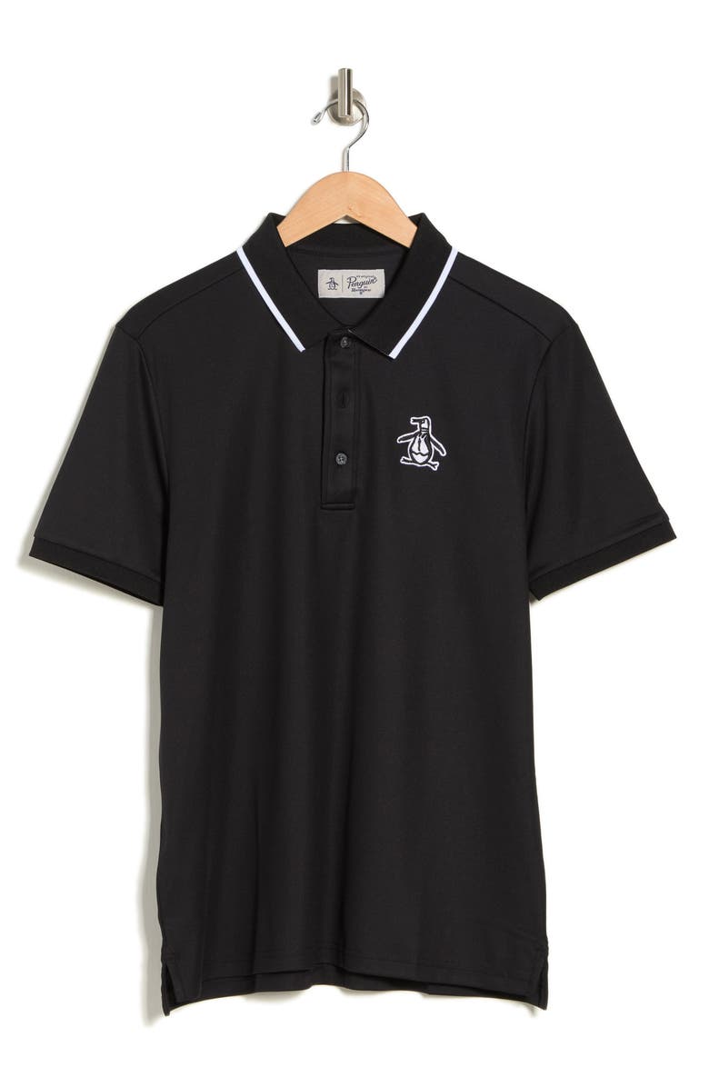 Original Penguin Earl Tipped Polo, Alternate, color, Caviar