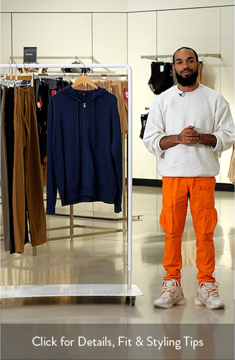 Modern Wool, Cotton & Cashmere Zip-Up Hoodie Sweater, sales video thumbnail