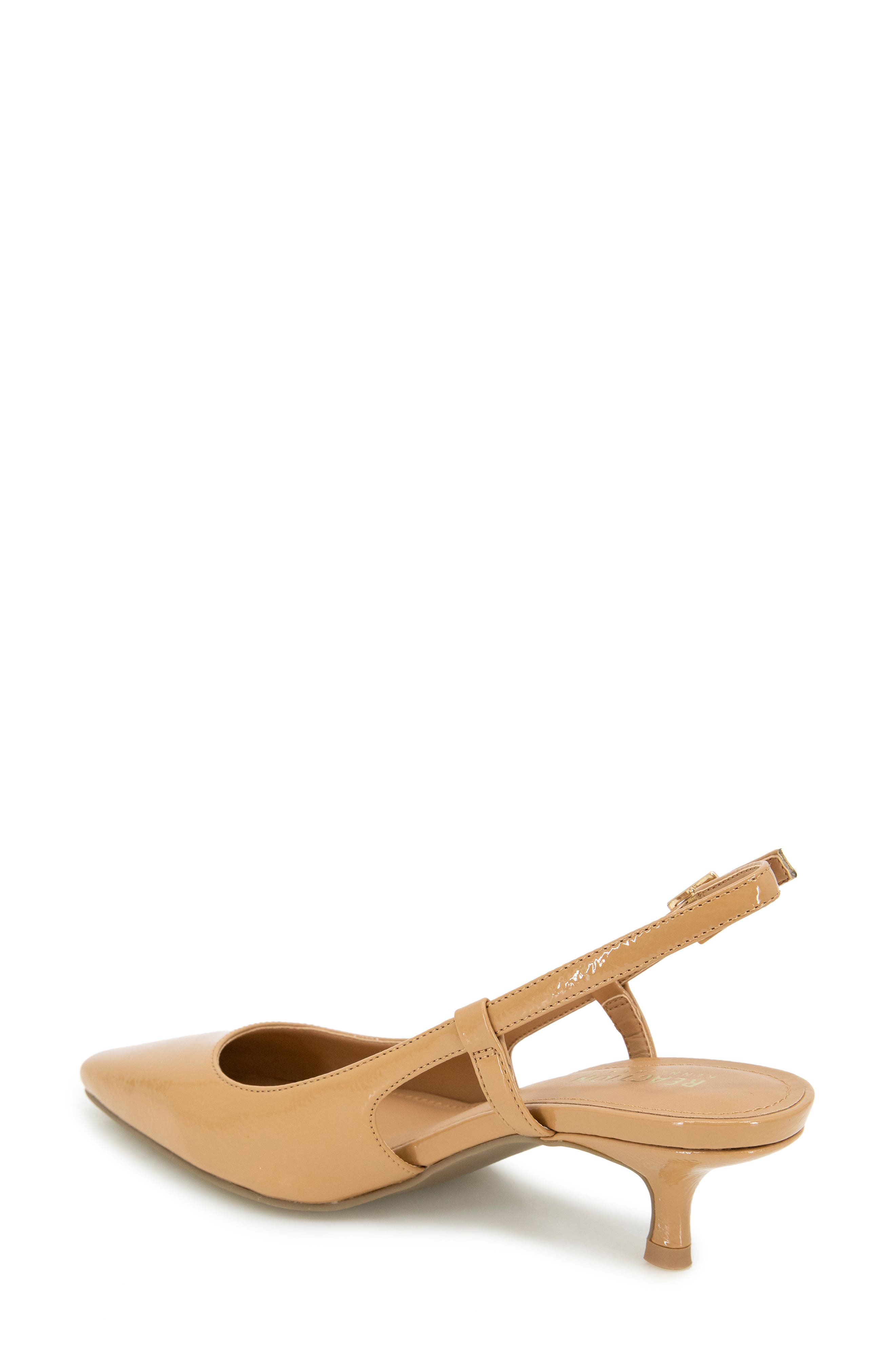 Maggie Kitten Heel Slingback Pump, Alternate, color, CAMEL PATENT