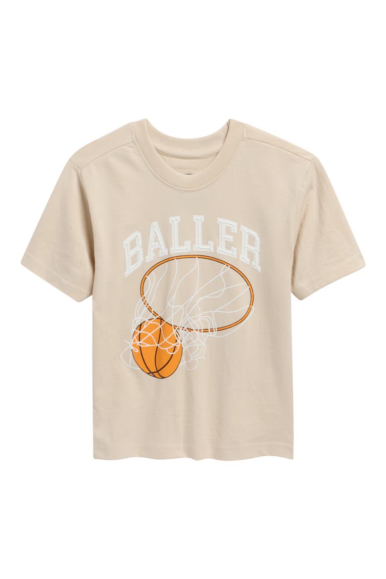 Kids' Scout Graphic T-Shirt, Main, color, ANCIENT SCROLL/ BALLER