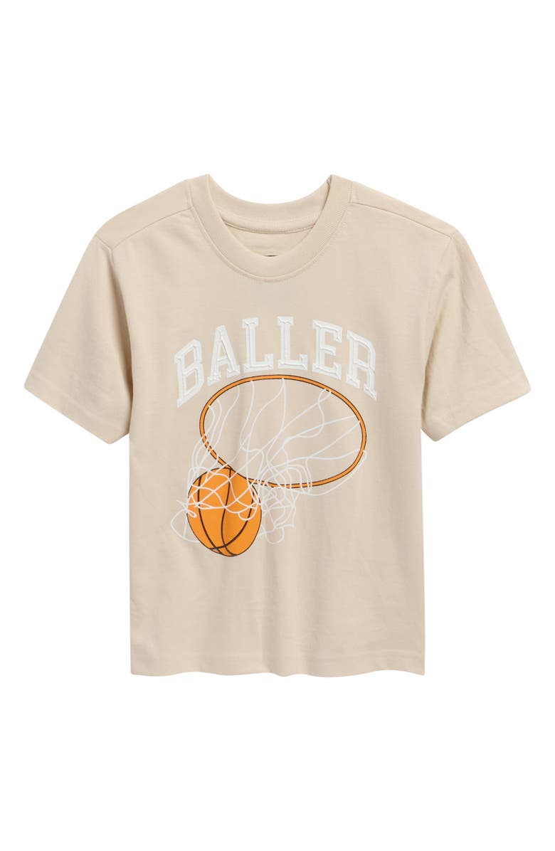 Fly By Night Kids' Scout Graphic T-Shirt, Main, color, Ancient Scroll/ Baller