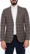 VELLAPAIS Plaid Sport Coat