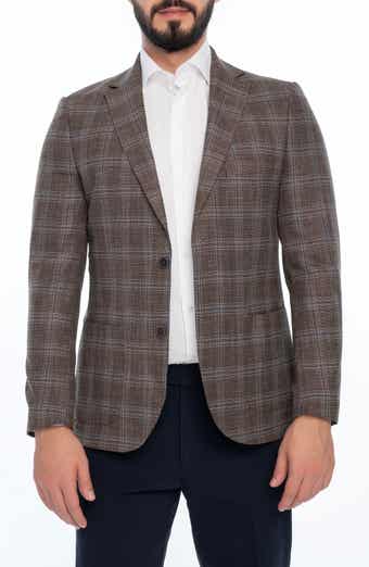 VELLAPAIS Plaid Sport Coat