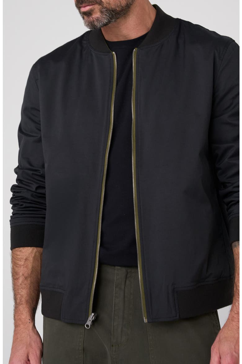 Reversible Bomber Jacket, Alternate, color, BLACK/ OLIVE