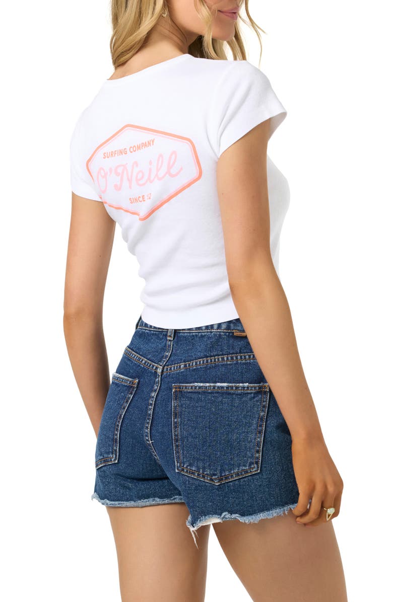 O'Neill Surfing Co. Cotton Crop Graphic T-Shirt, Alternate, color, White