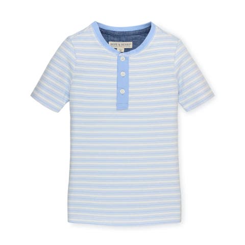 Kids' Organic Short Sleeve Henley Tee (Little Kid and Big Kid)