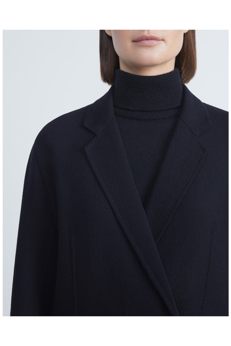 Double Breasted Wool Blazer, Alternate, color, NAVY