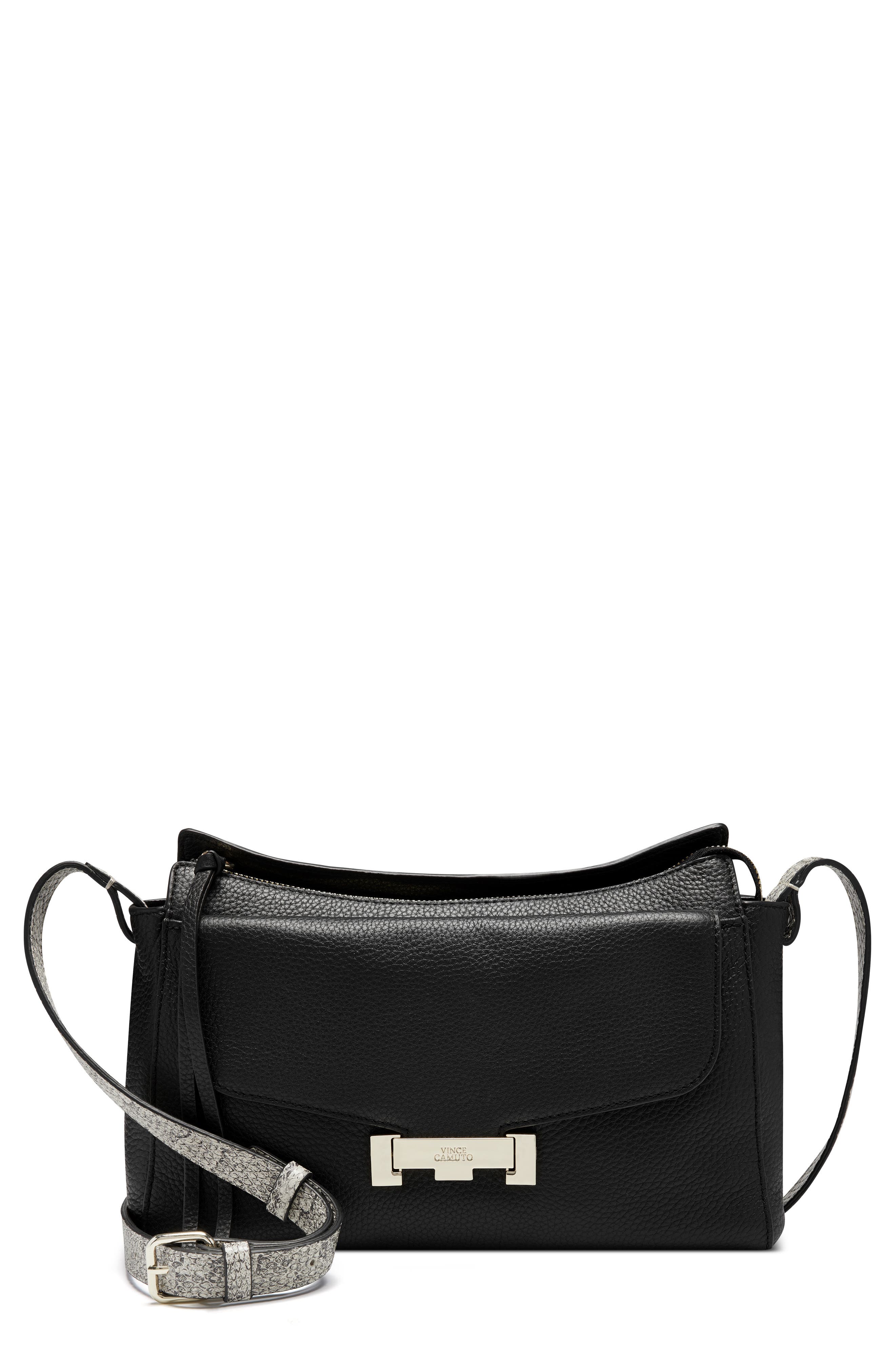 Vince Camuto Vivia Leather Crossbody Bag, Main, color, 