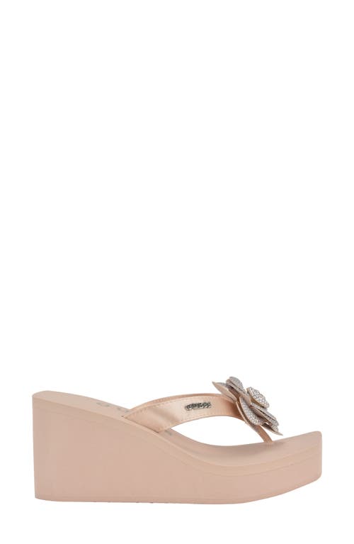 Guess Damani Platform Wedge Sandal In Animal Print