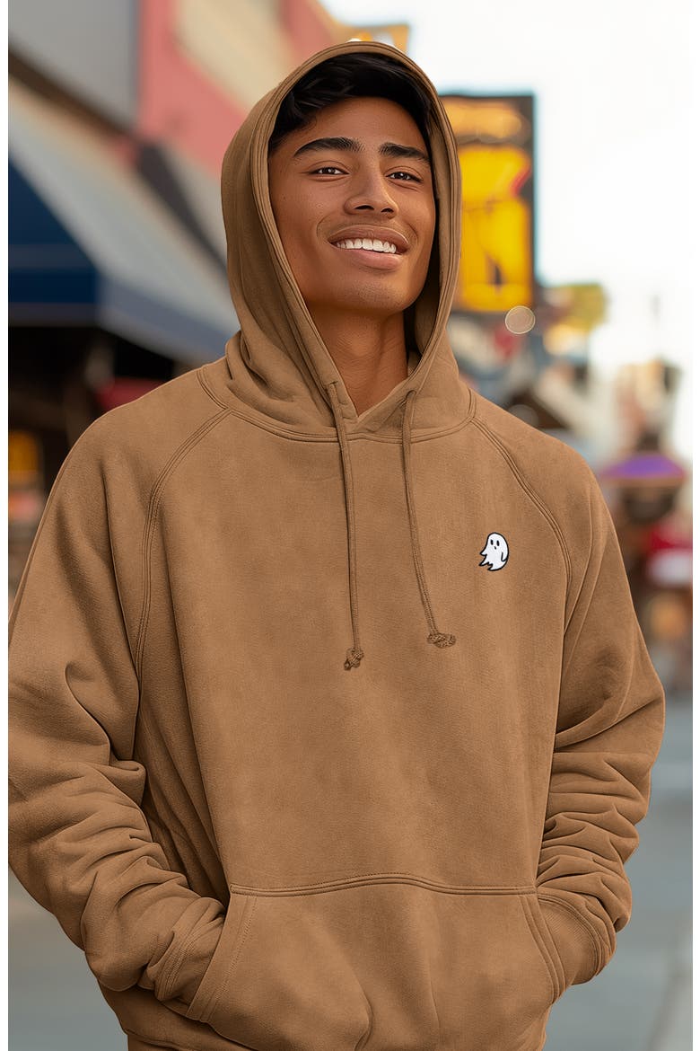 Ghost Mens Mineral Washed Hoodie, Alternate, color, Camel